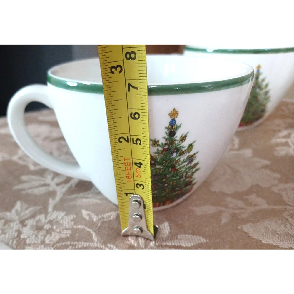 Christopher Radko Traditions Holiday Christmas Celebrations 4 Cup & Saucer Sets